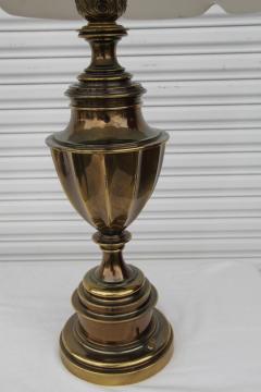 Pair of Solid Brass 12 Sided Trophy Urn Lamp - 4157871