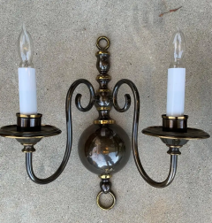 Pair of Solid Brass Sconces by Feldman Lighting circa 1970 - 2767497