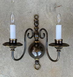 Pair of Solid Brass Sconces by Feldman Lighting circa 1970 - 2767499