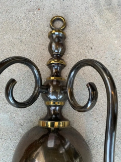 Pair of Solid Brass Sconces by Feldman Lighting circa 1970 - 2767505