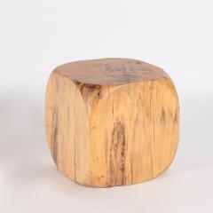 Pair of Solid Cube Pedestals Stools 21st century - 2748684