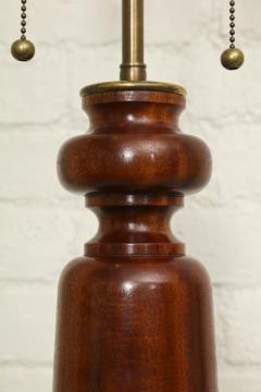 Pair of Solid Mahogany Table Lamps - 271270