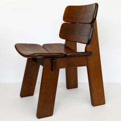 Pair of Solid Oak French Constructivist Occasional Lounge Chairs - 1360370