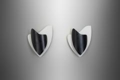 Pair of Space Age Metal Wall Lamps The Netherlands 1950s - 3893773