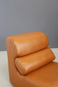 Pair of Space Age armchair in semi skin brown 1970s - 1486041