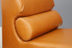 Pair of Space Age armchair in semi skin brown 1970s - 1486043