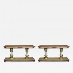 Pair of Spanish Painted Wood Consoles - 4103109