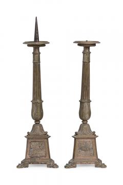 Pair of Spanish Renaissance Altar Candlesticks - 4201447