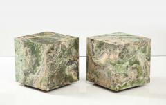 Pair of Spectacular Honed Onyx Cube Tables  - 3016993