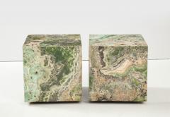 Pair of Spectacular Honed Onyx Cube Tables  - 3016998