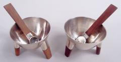 Pair of Spratling Taxco Midcentury Modern Open Salts Spoons - 4059131