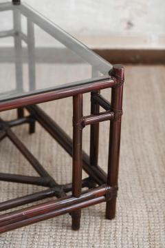 Pair of Square Dark Wicker Coffee Tables from the Attila Series by Gasparucci - 4415400