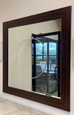 Pair of Square Maccasar Faux Art Deco Style Wall Console Mirror - 2941151