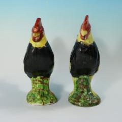Pair of Staffordshire Pearlware Figures of Cockerels - 4095189