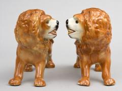 Pair of Staffordshire Standing Lions Circa 1880 - 261771