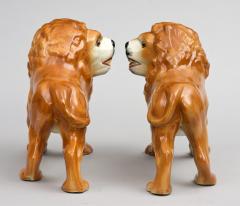 Pair of Staffordshire Standing Lions Circa 1880 - 261772