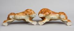 Pair of Staffordshire Standing Lions Circa 1880 - 261774