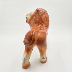 Pair of Staffordshire Striding Lions - 4499355