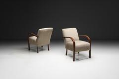 Pair of Stained Beech Armchairs Denmark ca 1930s - 4784878