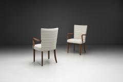 Pair of Stained Oak Armchairs Europe ca 1940s - 4423500
