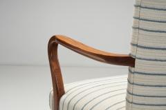 Pair of Stained Oak Armchairs Europe ca 1940s - 4423505