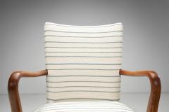 Pair of Stained Oak Armchairs Europe ca 1940s - 4423506