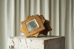 Pair of Star Shaped Wall Mirrors in Faded Velvet Late 19th Century - 4468523