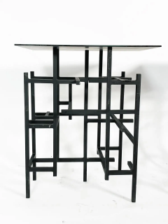 Pair of Steel Glass End or Console Table - 2727452