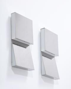 Pair of Steel Wall Lamps France c 1970 - 3609494