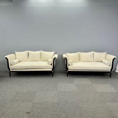 Pair of Steel and Bronze Sofas Settees Hollywood Regency Peter Marino Style - 3137575