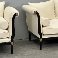 Pair of Steel and Bronze Sofas Settees Hollywood Regency Peter Marino Style - 3137580