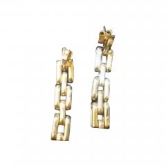 Pair of Sterling Silver Chain Link Earrings - 3823979