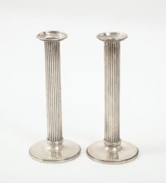 Pair of Sterling Silver Fluted Weighted Candlesticks - 3411025