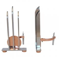 Pair of Streamline Art Deco Andirons in the Manor of Walter Von Nessen - 1092438