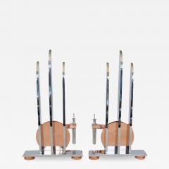 Pair of Streamline Art Deco Andirons in the Manor of Walter Von Nessen - 1092772