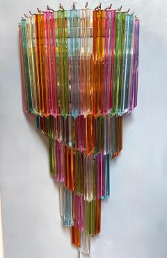 Pair of Striking Multicolor Contemporary Crystal Prism Wall Sconces Vortigo - 4625252
