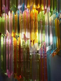 Pair of Striking Multicolor Contemporary Crystal Prism Wall Sconces Vortigo - 4625256