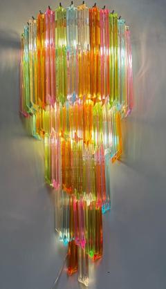 Pair of Striking Multicolor Contemporary Crystal Prism Wall Sconces Vortigo - 4625257