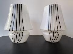Pair of Stripe Murano Glass Lamps Italy 1970s - 2805615