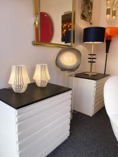 Pair of Stripe Murano Glass Lamps Italy 1970s - 2805617