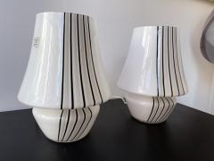 Pair of Stripe Murano Glass Lamps Italy 1970s - 2805621