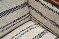 Pair of Striped Armchairs with Wooden Frame Europe 20th Century - 4174313
