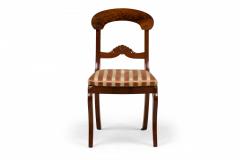 Pair of Style Beige Pink Striped Upholstered Wooden Dining Side Chairs - 4170150