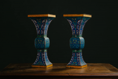 Pair of Stylish Mid 19th Century Ming Style Cloisonn  - 584418
