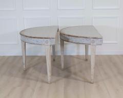 Pair of Swedish 19th Century Gustavian Style Demi Lune Tables - 4707298