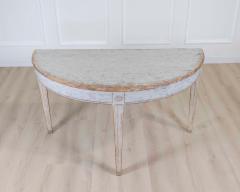 Pair of Swedish 19th Century Gustavian Style Demi Lune Tables - 4707355