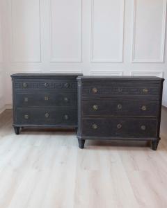 Pair of Swedish 19th Century Painted Chests of Drawers c 1850 - 4564453