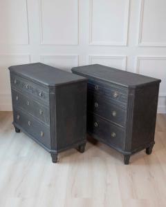 Pair of Swedish 19th Century Painted Chests of Drawers c 1850 - 4564460