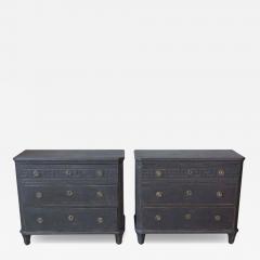 Pair of Swedish 19th Century Painted Chests of Drawers c 1850 - 4568243