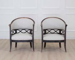 Pair of Swedish 20th Century Barrel Back Armchairs - 4737278